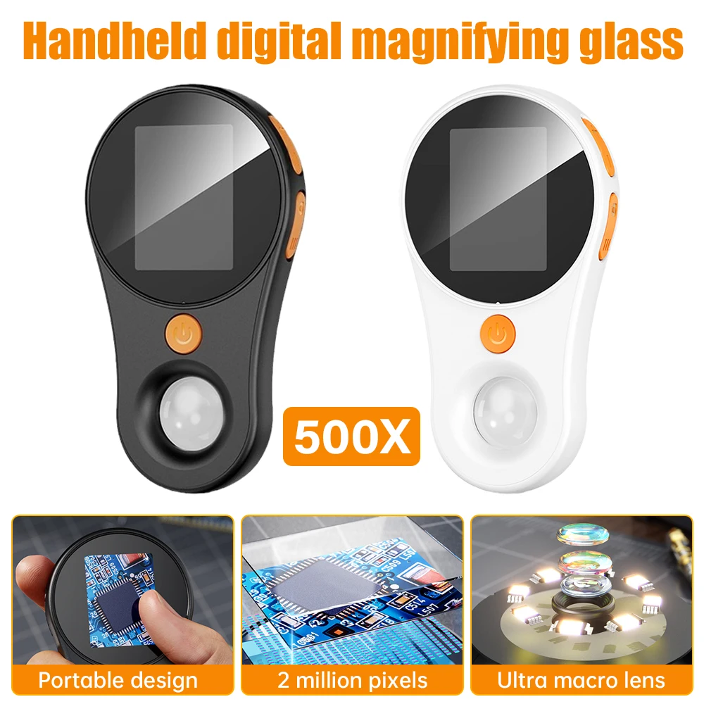 

Handheld Digital Microscope 500X Magnification Hd Electronic Magnifier with Light for Electronics Coins Jewelry Watch Repair ﻿