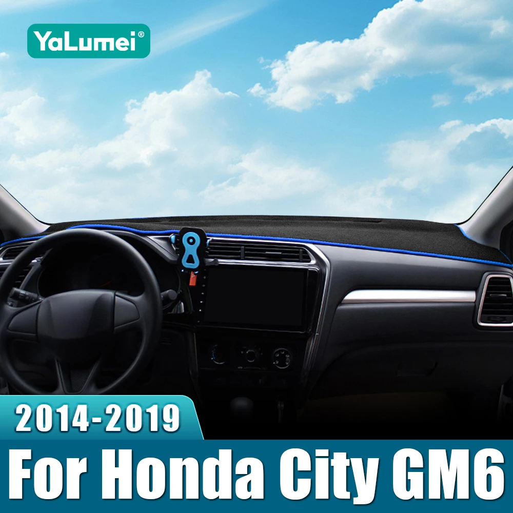 

For Honda City GM6 2014 2015 2016 2017 2018 2019 Car Dashboard Cover Avoid Light Pad Sun Shade Case Anti-UV Carpet Non-Slip Mat