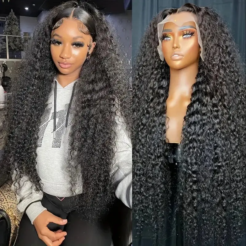 Rosabeauty HD Lace Front Human Hair Wigs 13x4 Deep Wave 250 Density 5X5 Preplucked Glueless Ready To Go Curly Wig 38 40 Inches