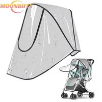 Universal Stroller Rain Cover Baby Car Weather Wind Sun Shield Transparent Breathable Trolley Umbrella Baby Stroller Accessories