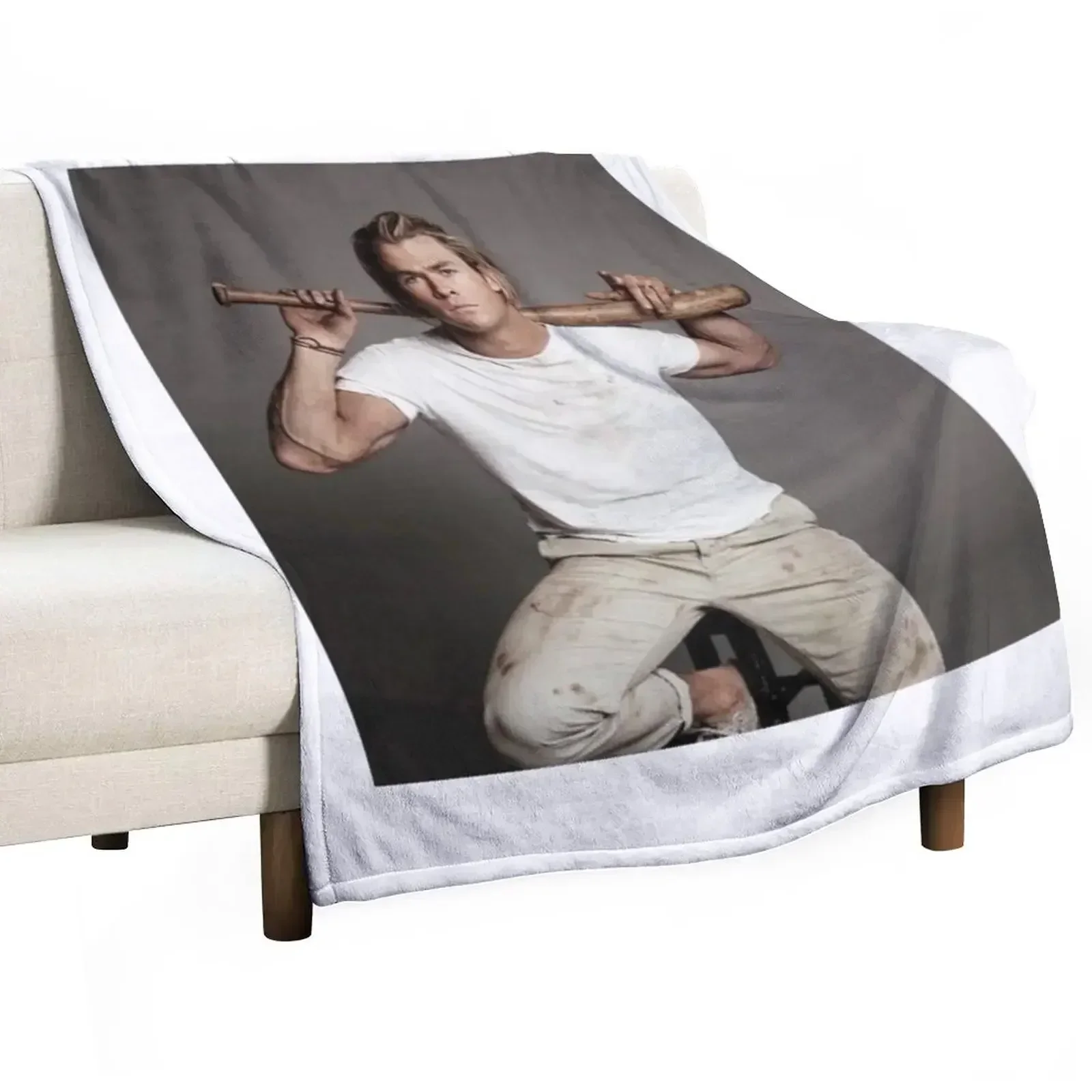 Chris Hemsworth Throw Blanket blankets and throws bed plaid Soft Plush Plaid Furry Moving Extra Large Throw Blankets