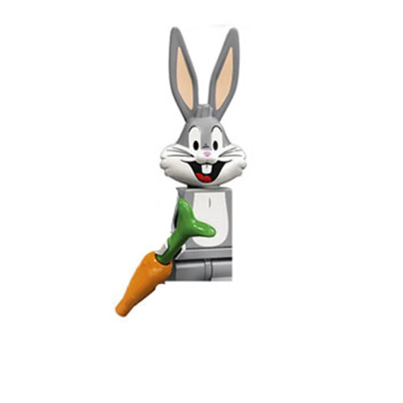 Cartoon Bunny Daffy Porky Pig Anime Mini Action Toy Figures Building Blocks Assemble Toys Bricks Girl Kids Birthday Gifts