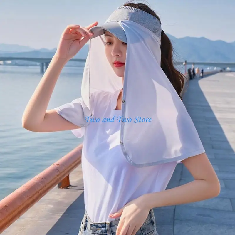 HX6F Multipurpose Adjustable Sun Hat Border Cover Sunshade Hat Curtain for Men Women Outdoor Work and Leisures Time