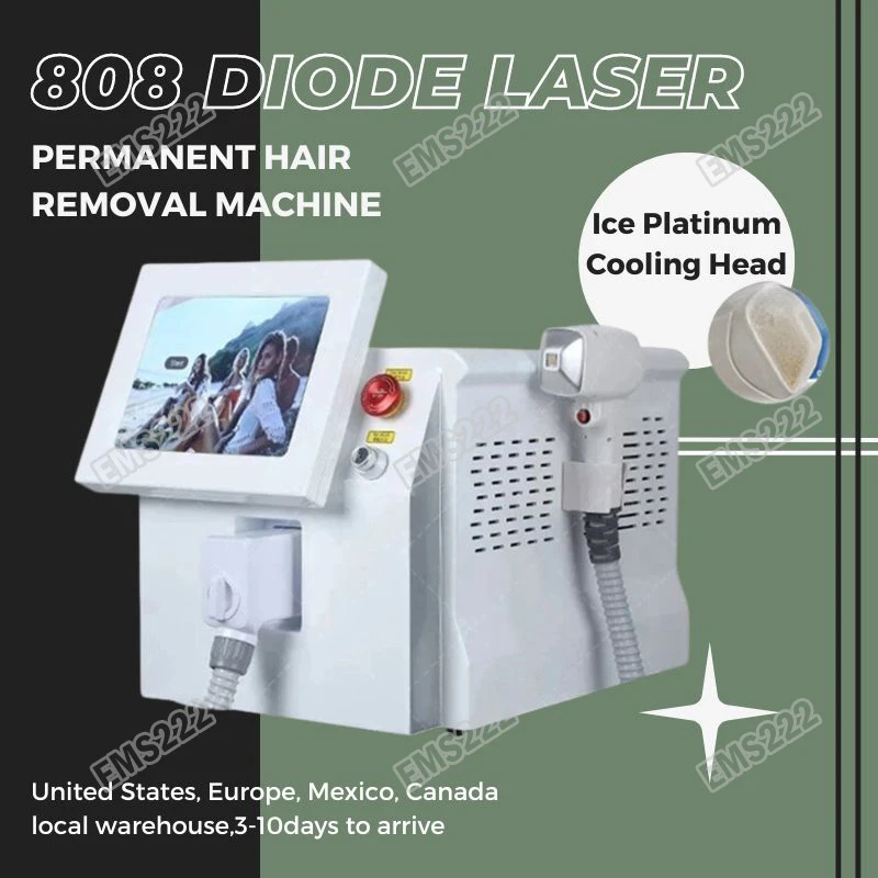 Diode Laser Hair Removal Machine Safe Painless Permanent  Smart 3 Wavelength 755NM 808NM 1064NM  Suitable For All Skin Tones