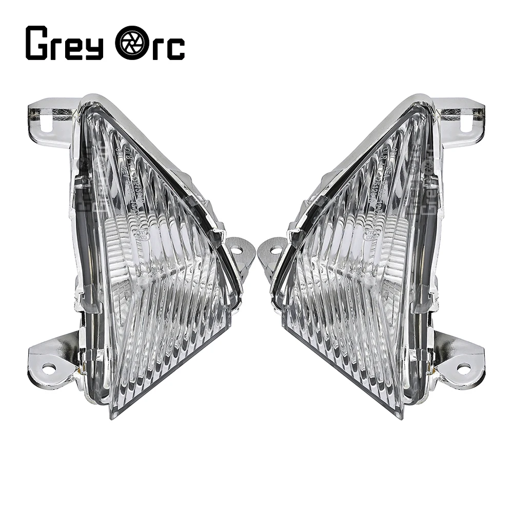 For Kawasaki ZX14 ZX14R 2006-2019 Motorcycle Clear/Smoke Lens Turn Signals Lamp Indicators 12V Bulb Light Amber Light Fit