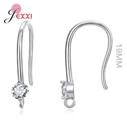 Crochets d'oreille en argent regardé 925, boucles d'oreilles, fermoirs, résultats, fils pour bijoux, fournitures exécutives, vente en gros, mode, 1 paire