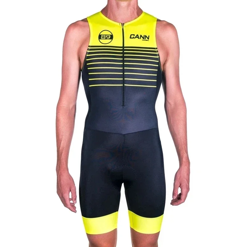 

Cannibal Man Triathlon Cycling Sleeveless Skinsuit Ciclismo 2021 Summer New Bike Suit Cycling Clothes Mtb Runing Swim Jumpsuit