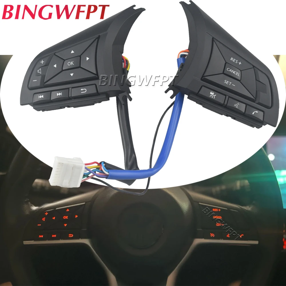 

High Quality Steering Wheel Button For Nissan kicks Altima Versa 2017-2022 Sylphy Buttons Bluetooth Phone Cruise Control Vol