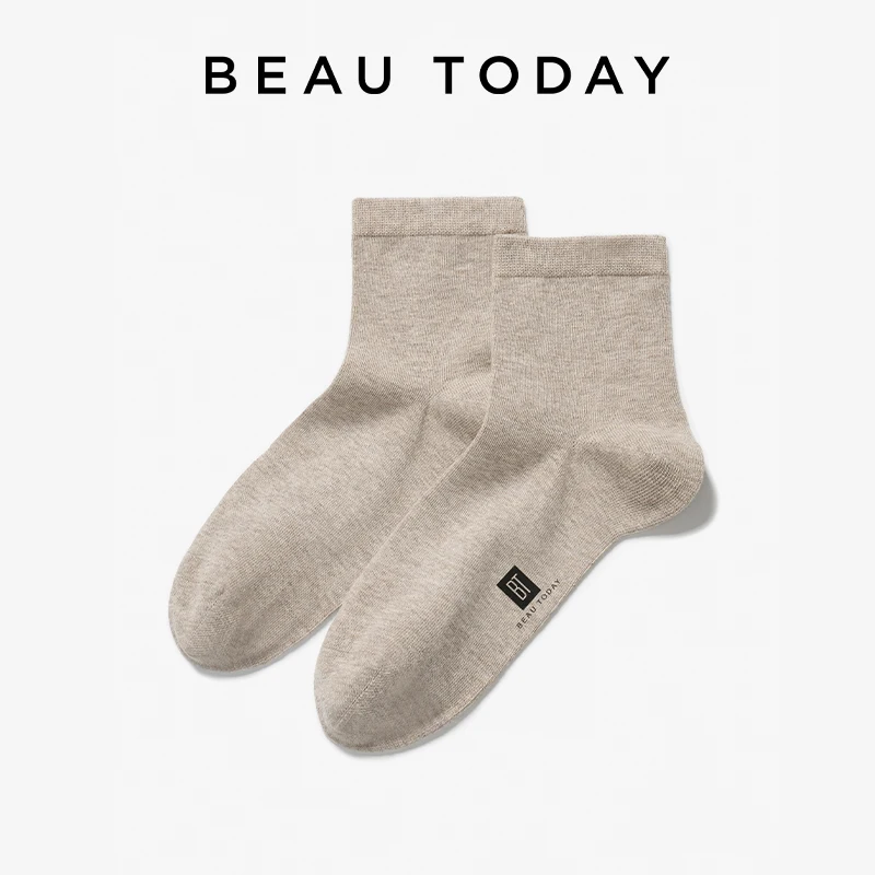 

BEAUTODAY спортивные носки женские хлопковые однотонные впитывающие пот носки до середины икры мягкие женские носки ручной работы 97017