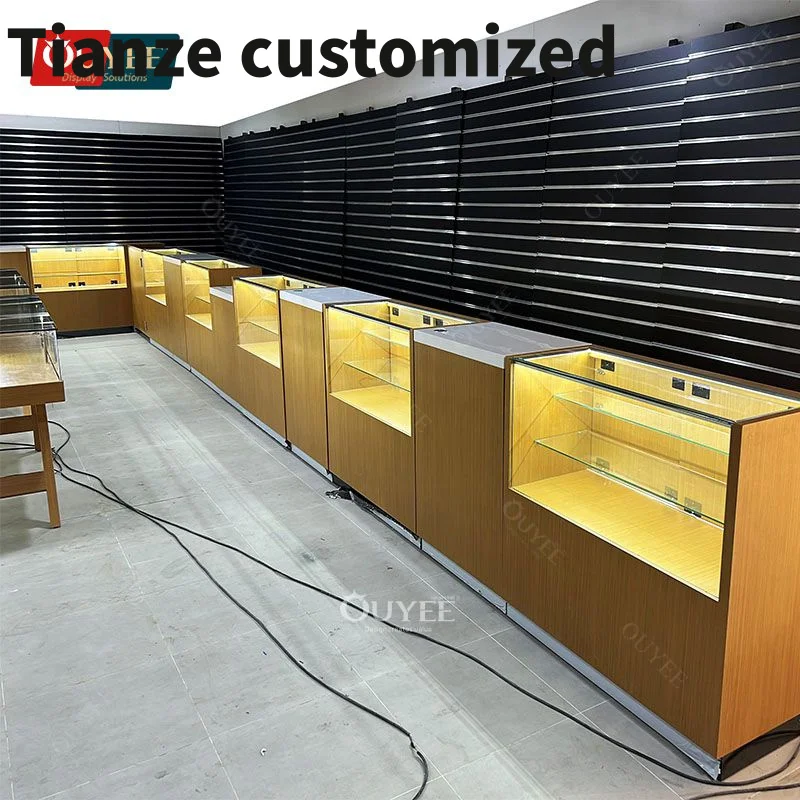 

Customized-Factory Supplier Smoke Shop Display Furniture Retail Display Cabinets Glass Shelf Cabinet Cigar Cigar Showcas