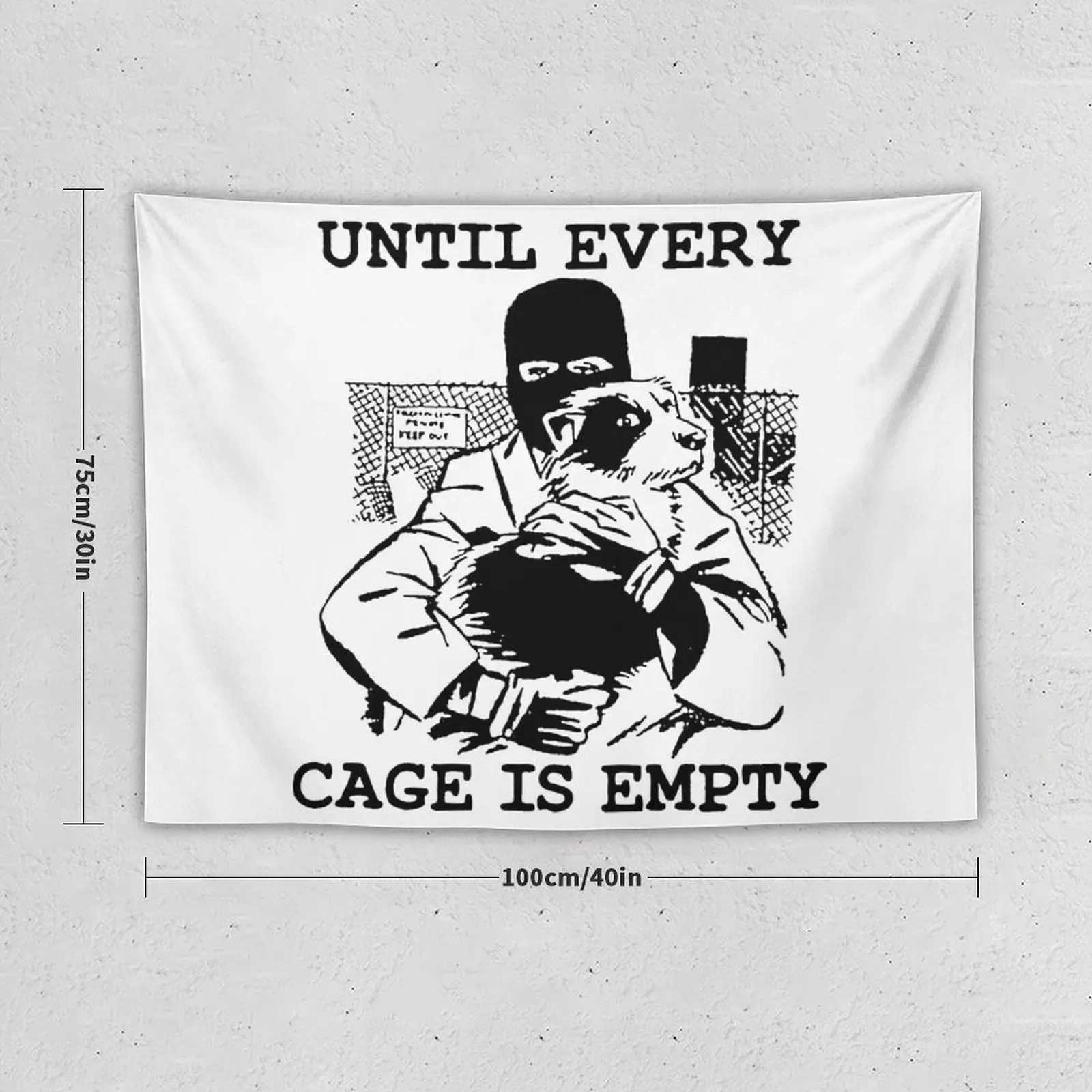 New Until Every Cage Is Empty Tapestry Luxury Living Room Decoration Aesthetic Tapestry Room Decorator