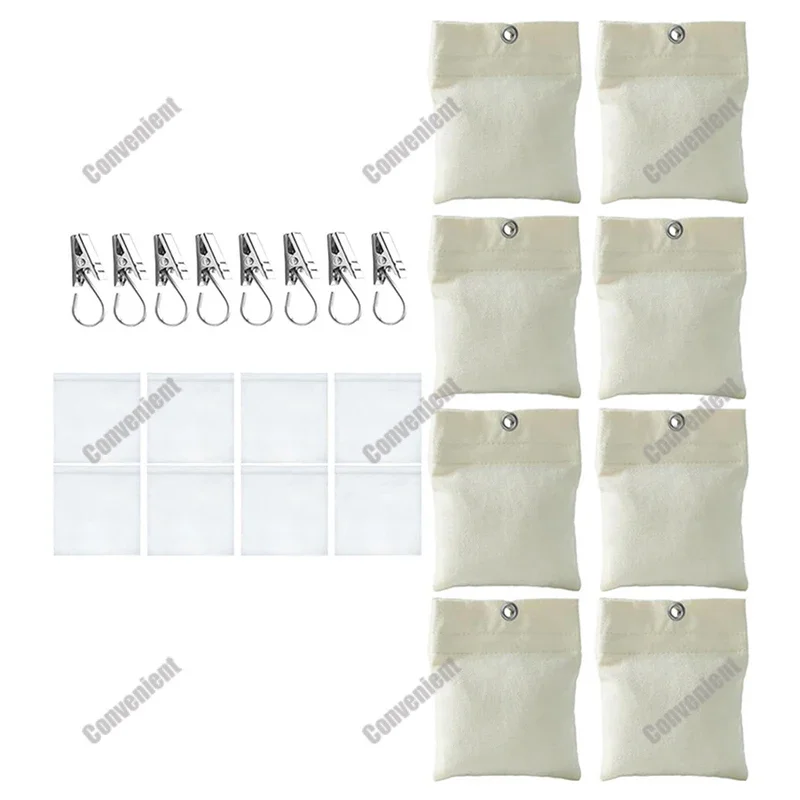 

8pcs Outdoor Curtains Windproof Weighted Bags With Clip Patio Curtain Weights Bags Holder Clip For Pergola Drapes Cabana Gazebo