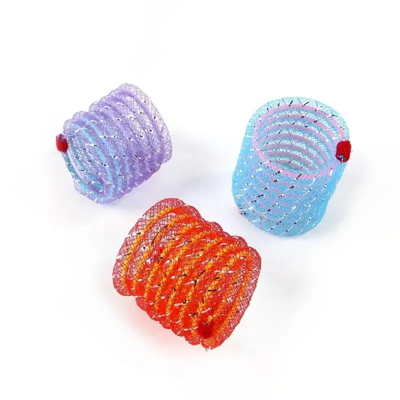6/10pcs Cat Spring Toy Portable Random Color Forward Spring Toy Durable Kitten Spiral Springs Lightweight for Pets Accessories