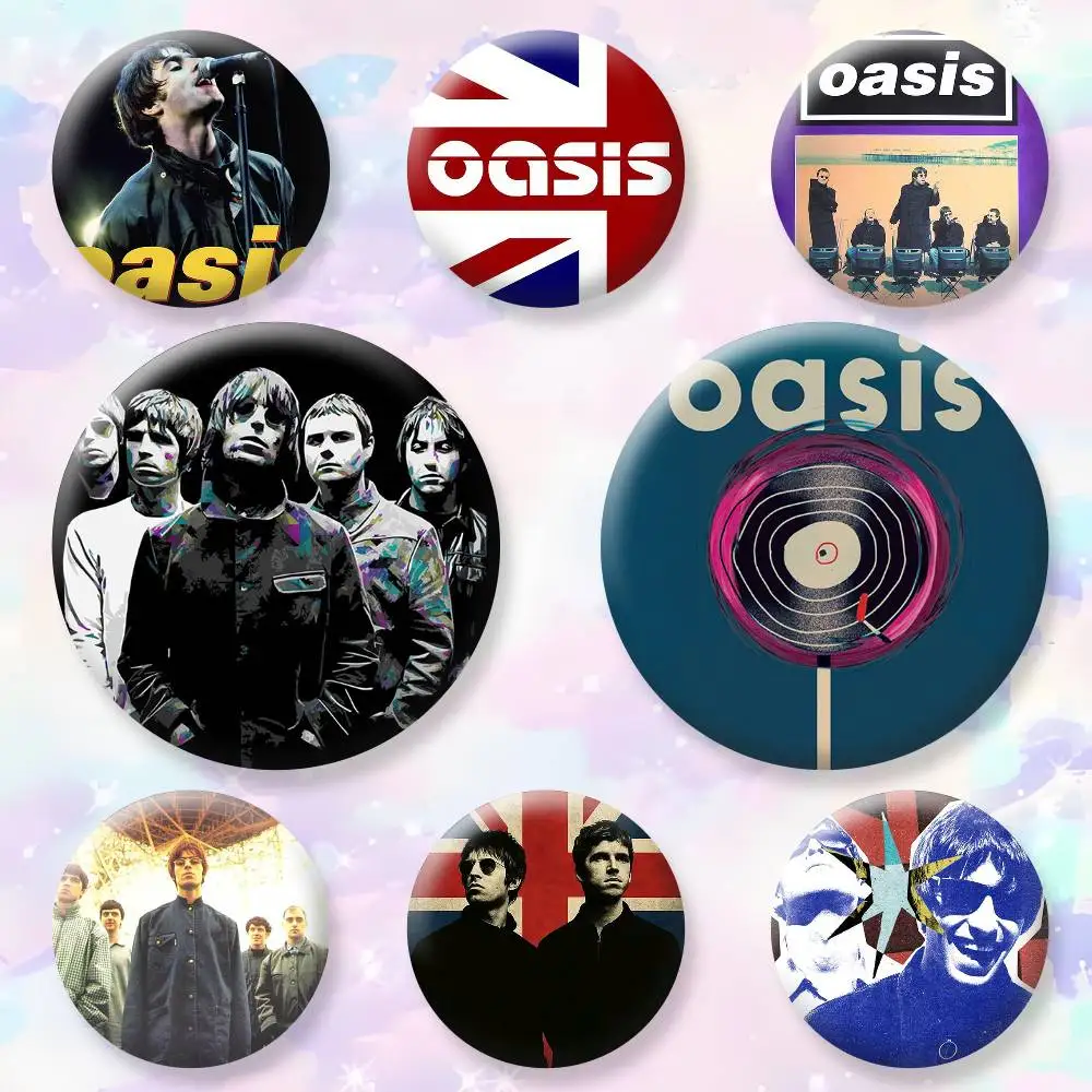 

O-Oasis Band Button Pins Backpack Clothing Decor Brooch Badge Jewelry Gifts for Kids