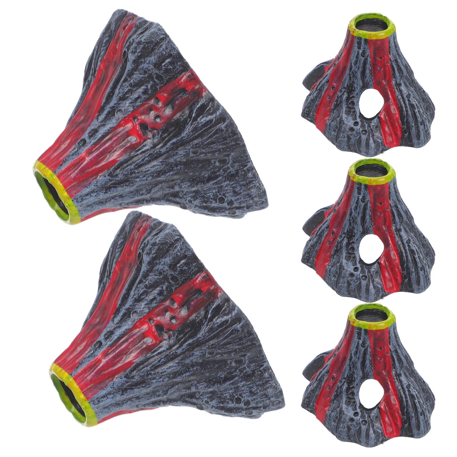 

5 Pcs Simulated Volcano Fake Mountain for Fish Tank Aquarium Artificial Landscapes Decoration Hideout Realistic
