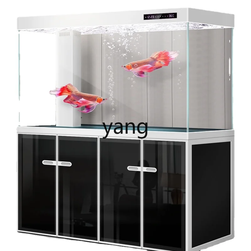 Yhl High-End Large Dragon Fish Tank Living Room Office Screen Super White Glass Base Cabinet Fish Globe Customizable