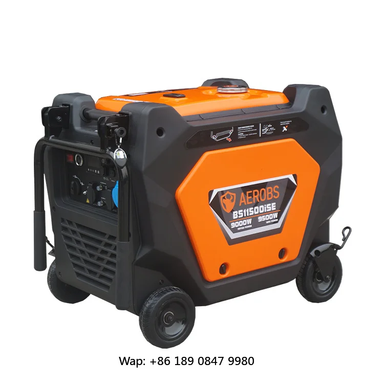 【Hot】9000w 9500w Silent Portable Gas-oline Inverter Generator Best Quiet Camping Generators 9kw