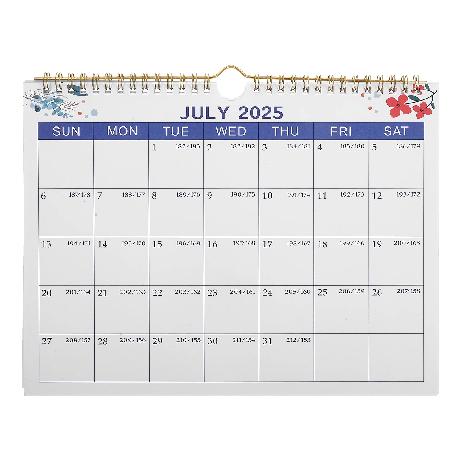 

18pcs Vertical 18-Month Wall 2025-2026 Large Monthly Planner Multinational Holidays Hanging Calendar For Home Office School