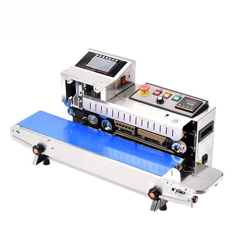 Continuous sealing machine intelligent inkjet printing plastic aluminum foil bag horizontal tropical