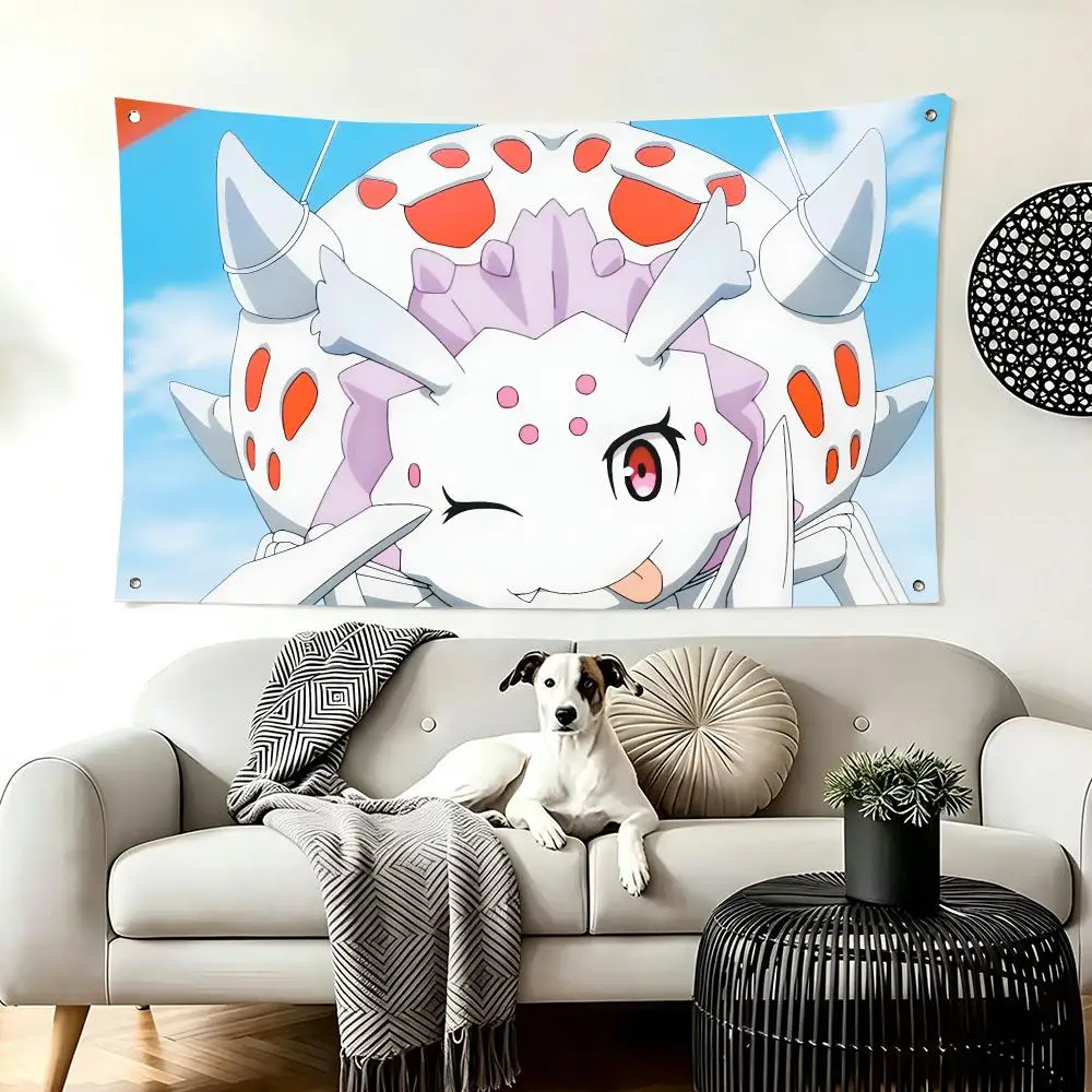 Fantasy Anime S-So Im a Spider So What Flags  For Living Room Home Dorm Decor Wall Outdoor Camping Party Banner Gifts