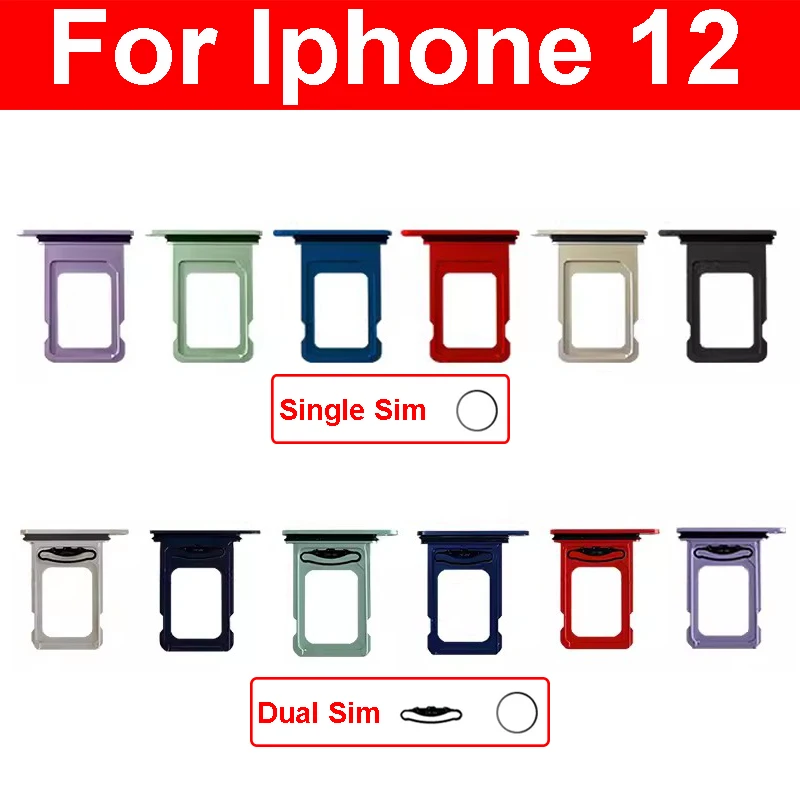 

SIM Card Tray For iphone 12 Dual Single SIM Card Holder SIM Card Reader Slot Replacement