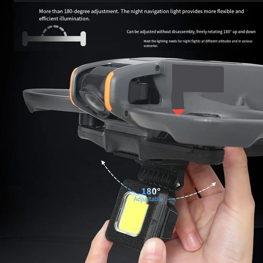 Night Navigation Lights For DJI Avata 2 LED Safety Beacon High Visibility PC Material Compact Design Easy Install Black