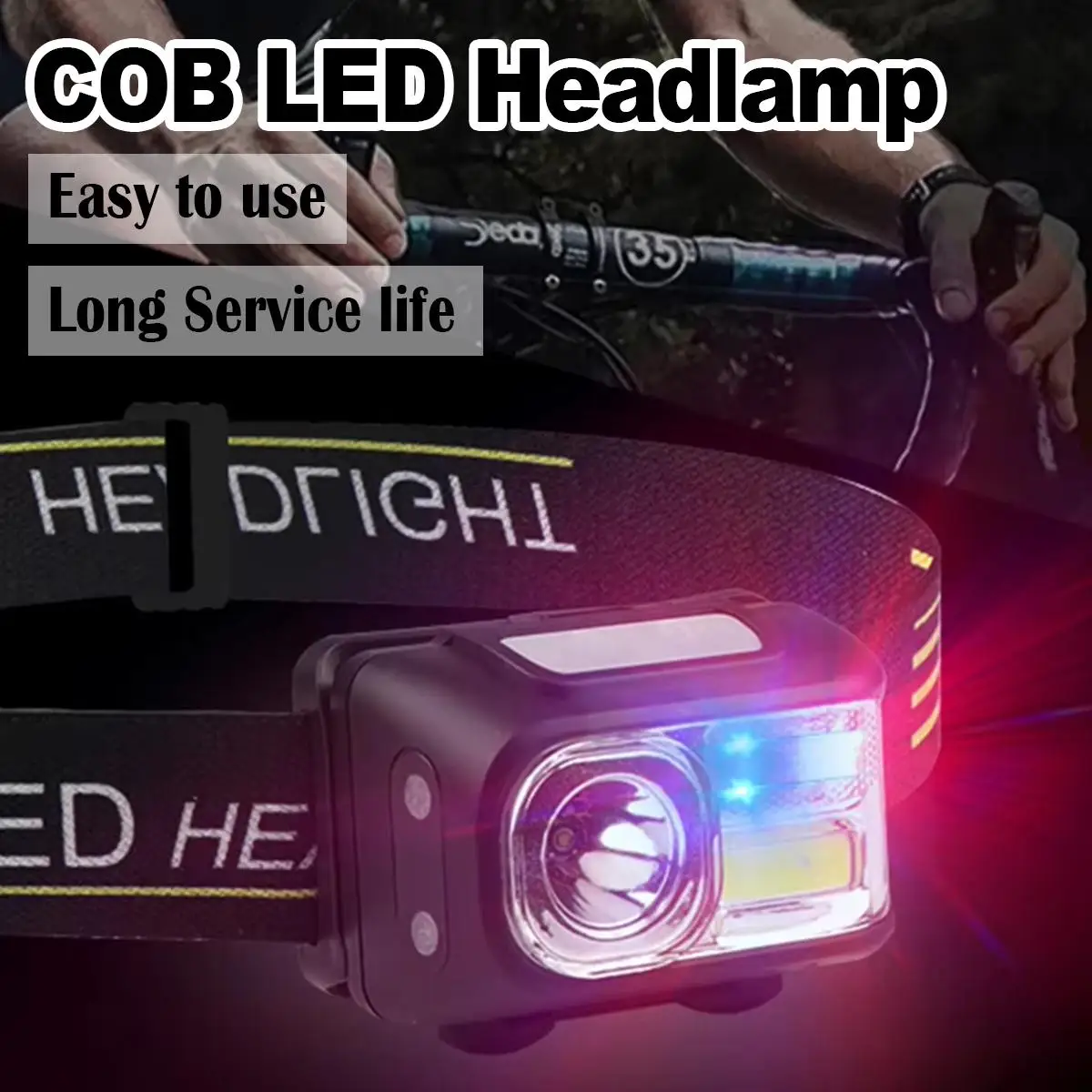 

Rechargeable 5 Modes Led Cob Headlamp Usb Work Multifunctional Outdoor Working Lights Camping Headlights Portable Headlight Head