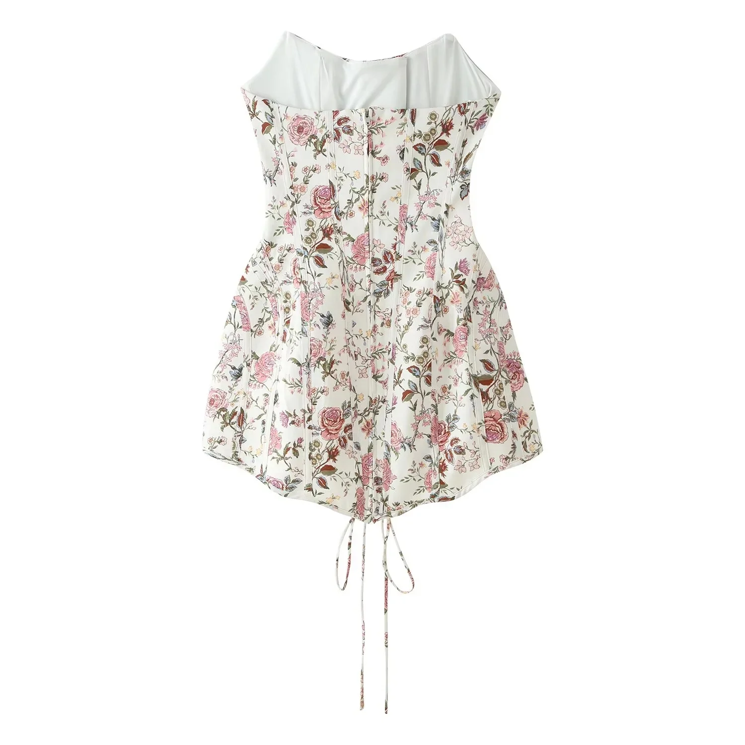 KONDALA High Street Chic Damen-Kleidanzug mit Spitzenmuster, Knotenknopf, Langarm-Oberteil, Trägerloses Kleid, Mode 2026 Sommer-Herbst-Anzug – Detail 14