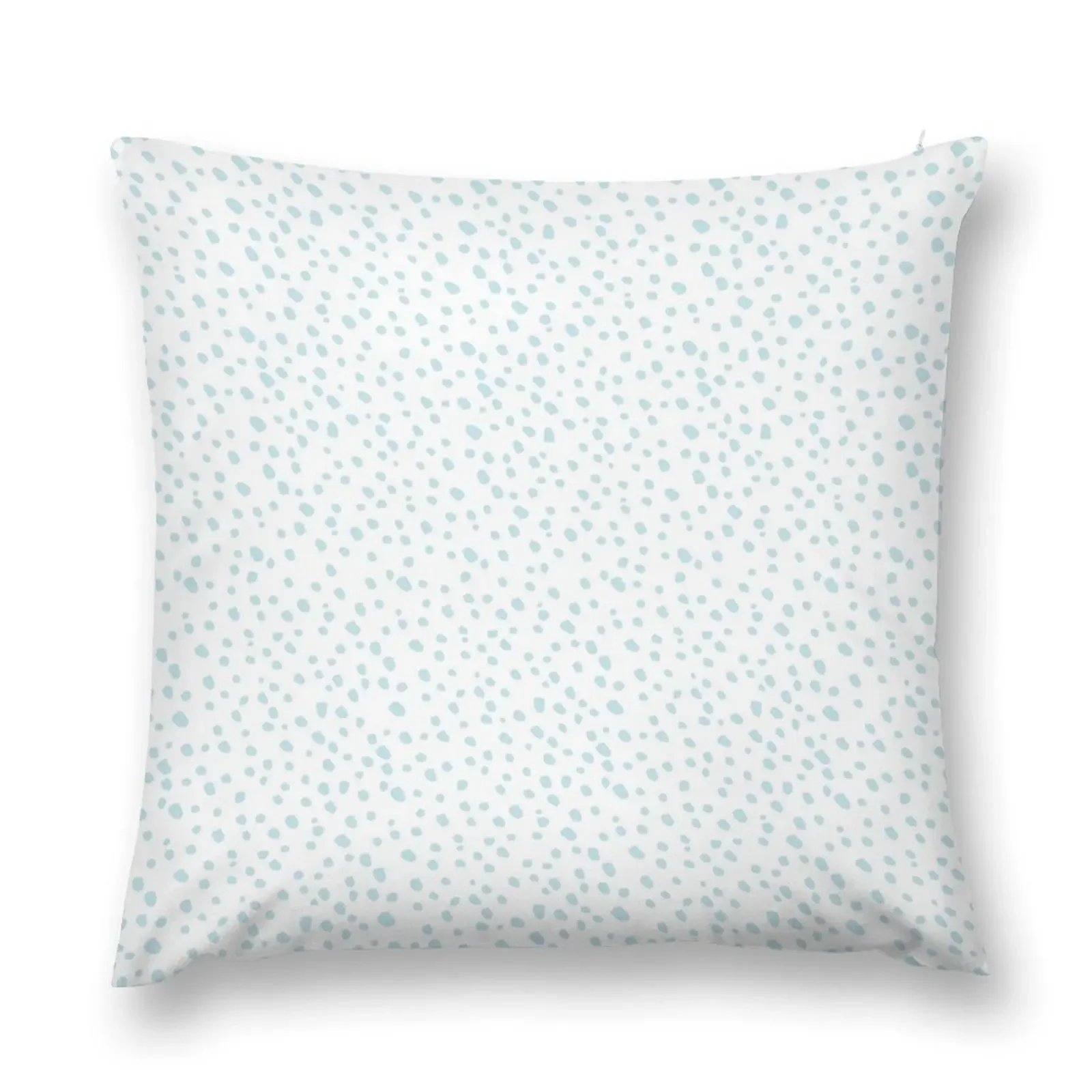 Winter Snowfall - Light Blue Dots by Minikuosi Throw Pillow Plaid Sofa Pillowcases pillow