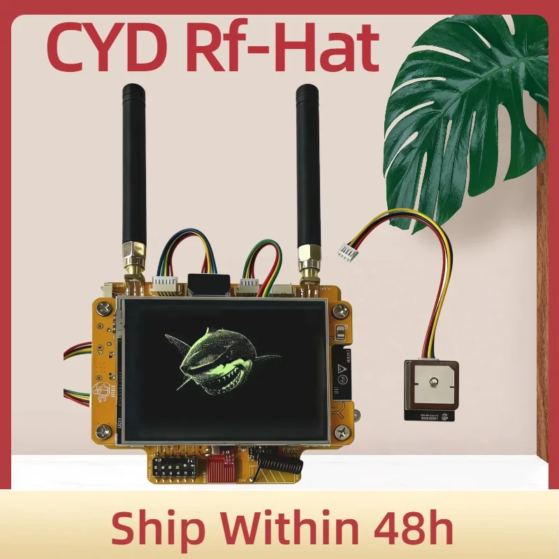 

The NM-RF-Hat Companion Hat Multi-Band RF for CYD Bruce ESP32-2432S028 nRF24 PN532 CC1101 IR TX/RX 433M OOK Power Mgmt TF Slot