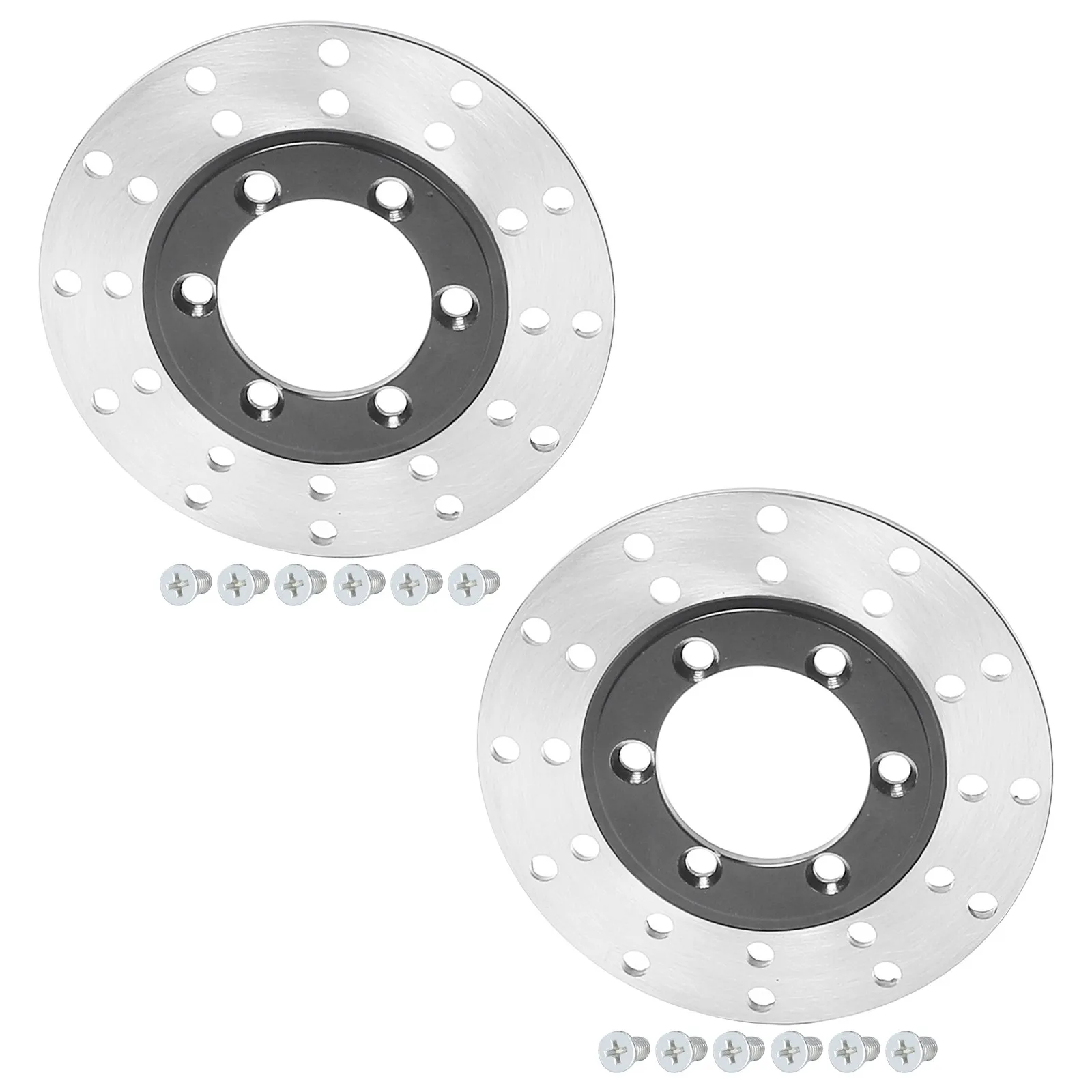 130mm 6 Stud Front Brake Disc Rotor w/ Bolts for Go Kart  ATV Quad Buggy Golf Cart