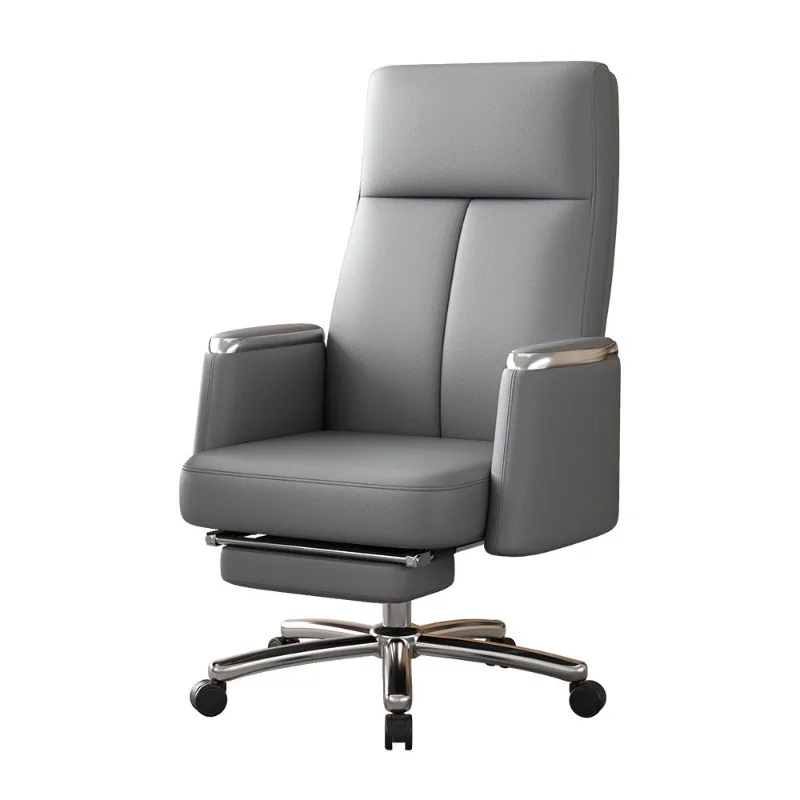 

Computer chair Home comfortable office Reclining lunch Sedentary study back chair Business leather boss