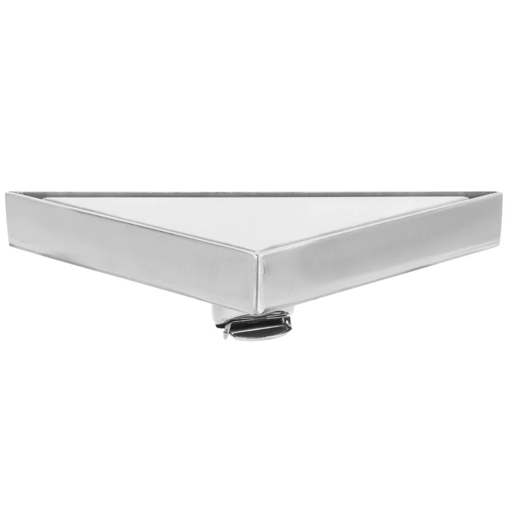 304 Stainless Steel Floor Drain Concealed Triangular Corner Drain Enlarged Buckle Design Anti-Clog Floor Strainer Home