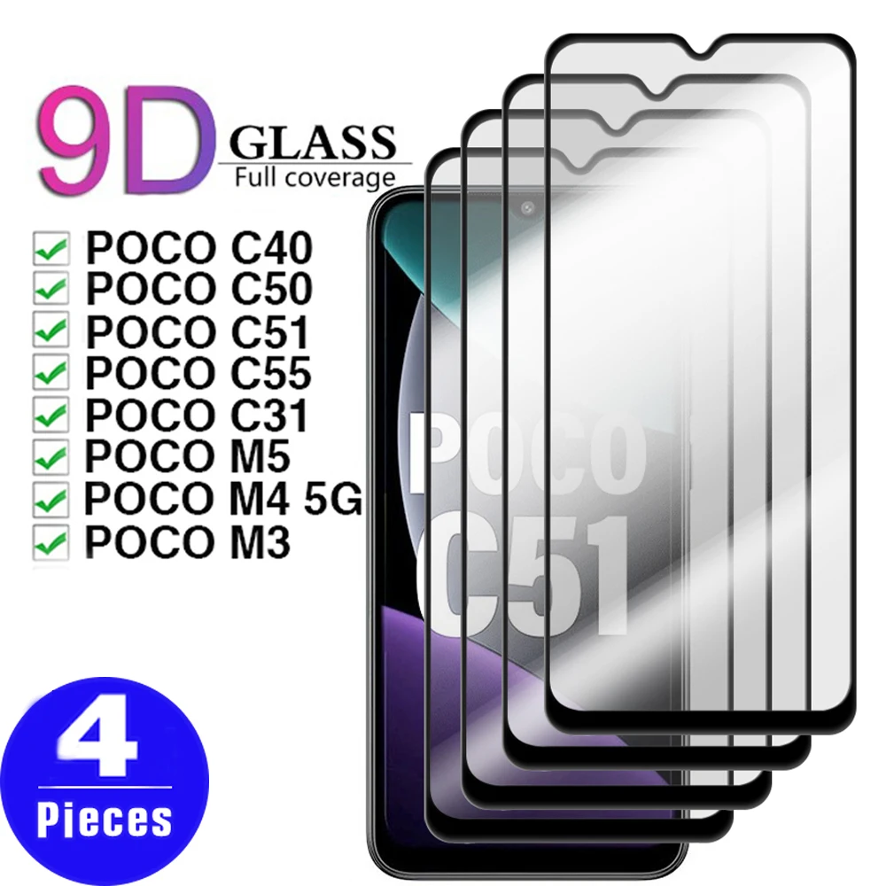 

Защитное стекло, закаленное стекло для xiaomi Poco C50, 4 шт.