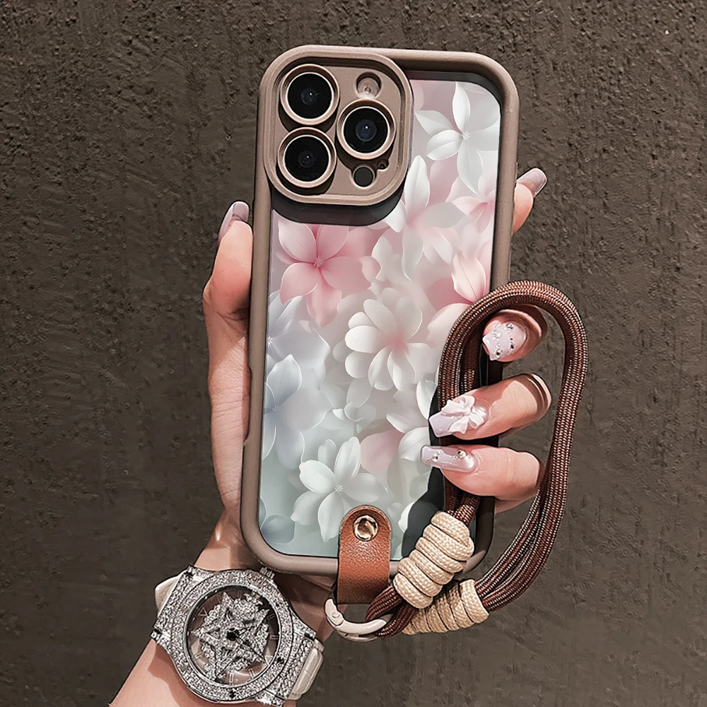 Frühlingsblumen-Handyhülle für Samsung Galaxy S26 S21 S25 S24 S23 S22 Ultra Plus FE Hülle A16 A36 A54 A55 A56 mit Lanyard Funda – Detail 2