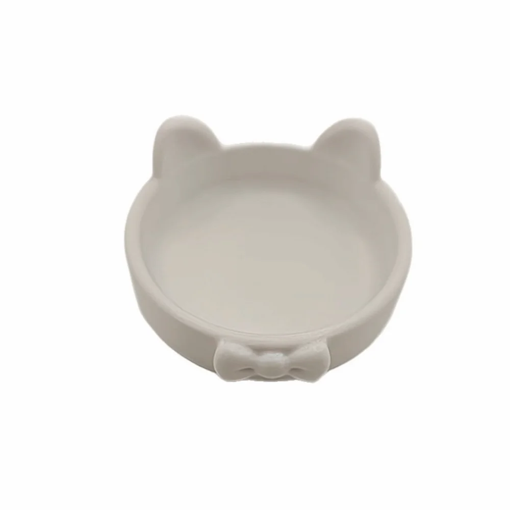 3D Printed Bow Jewelry Plate Paw Print-Like Base Non-Slip Jewelry Holder Ornaments Cute Cat Ear Storage Trays Vanity Tray