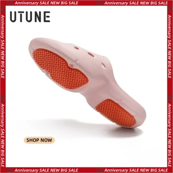 UTUNE สไลด์สําหรับอาบน้ํายางลื่นรองเท้าแตะสําหรับผู้หญิงผู้ชายในร่มห้องน้ํารองเท้าสําหรับหญิงตั้งครรภ์ผู้สูงอายุ EVA