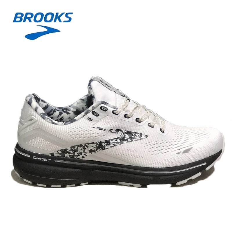 BROOKS Men Ghost 15 Running Shoes Ultra-light Soft Elastic Racing Running Shoes Road Fitness Marathon Jogging Sneakers