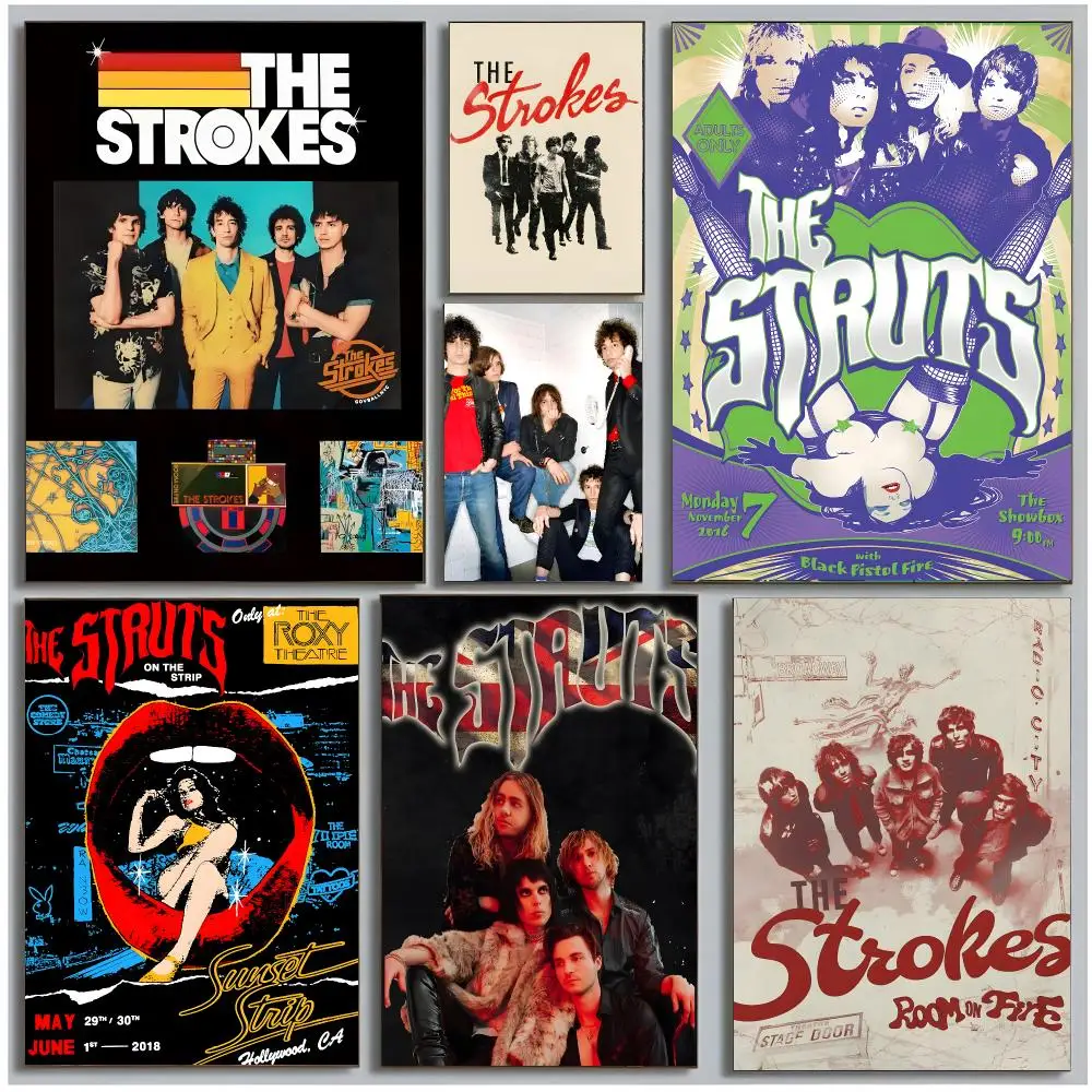 Alternative Band T-The Strokes Poster Modern Wall Art Bedroom Living Room Print Unframed