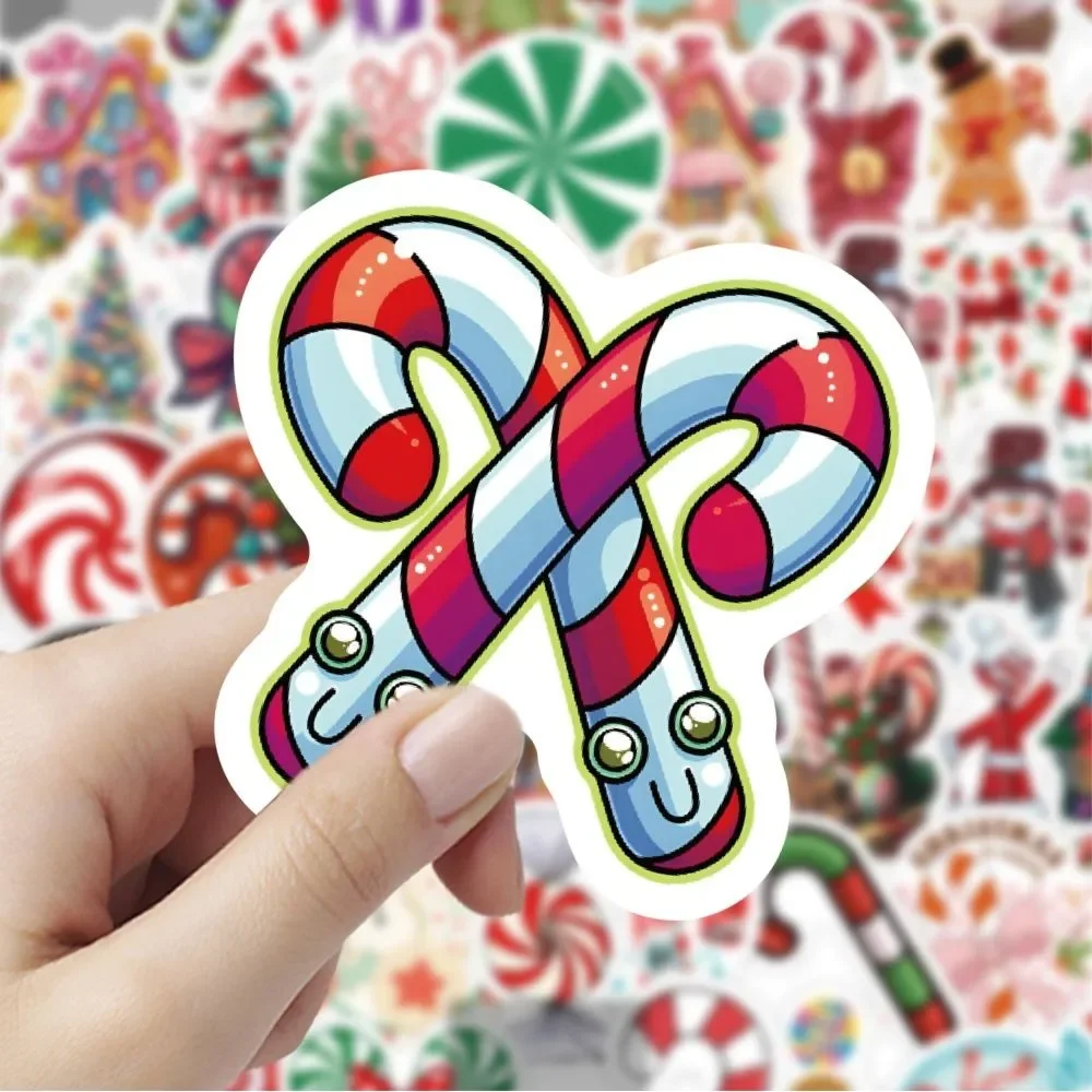 60 個漫画かわいいメリークリスマスジングルベル落書きステッカー自転車ハンドアカウント鉛筆ケースデカール