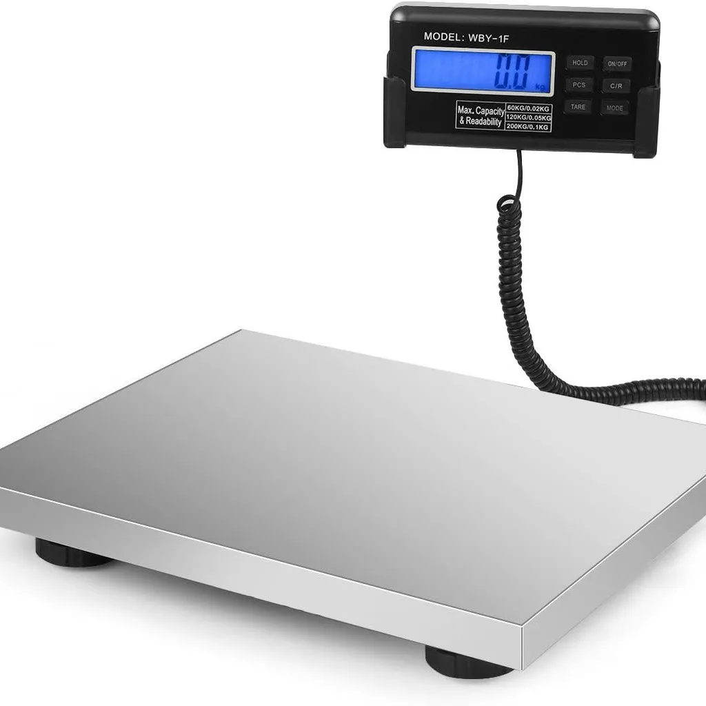 

New Postal Scale Heavy Duty Electronic Balance Floor Bench Weight Commercial Scales Digital Platform Scales 660LB 300KG 200KG