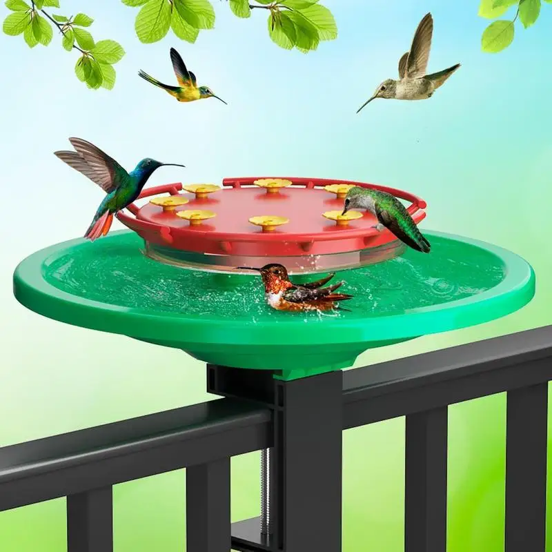 Window Hummingbird Feeder Powerful Suction Cup Hummingbird Feeder With 8 Feeding Ports Easy To Clean and Refill Plastic Supplies