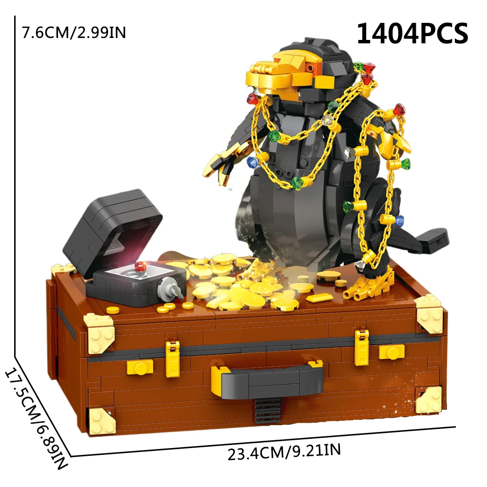 21800 Ideas Gold Coin Animals Case Animals  Bricks Model Building Blocks 1404pcs Easter Harry  Birthdays Set Potter Gifts