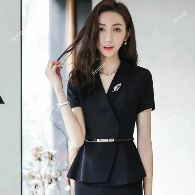 2024 Professional Wear Fashion Suit Suit Femininity Formal Wear Summer Women's Wear Professional Ol Women's Skirt Suit