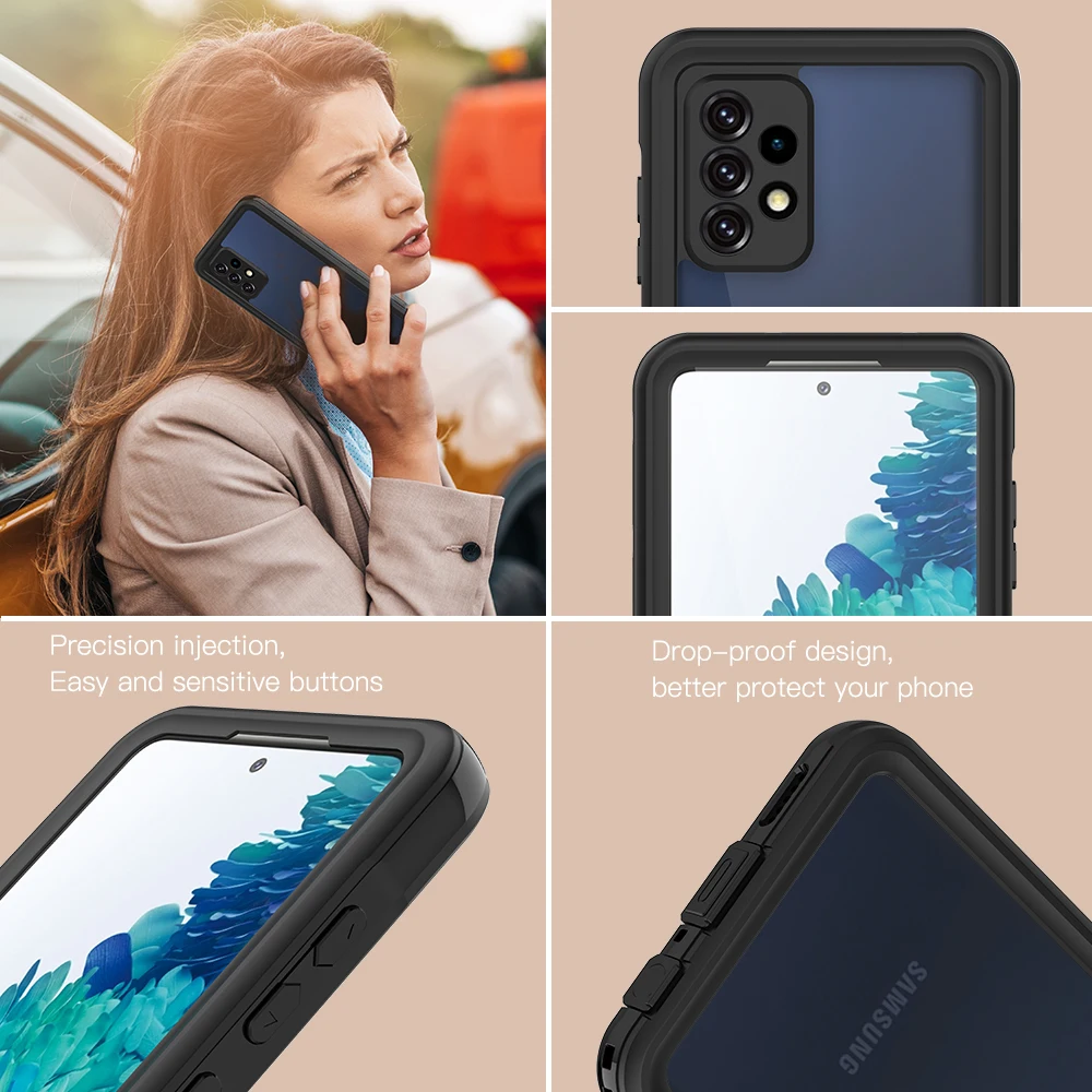 IP68 Waterproof Case For Samsung Galaxy A56 A55 A54 A53 A36 A35 A16 A15 A14 A26 A25 Diving Swim Outdoor Sports Anti-fall Cover