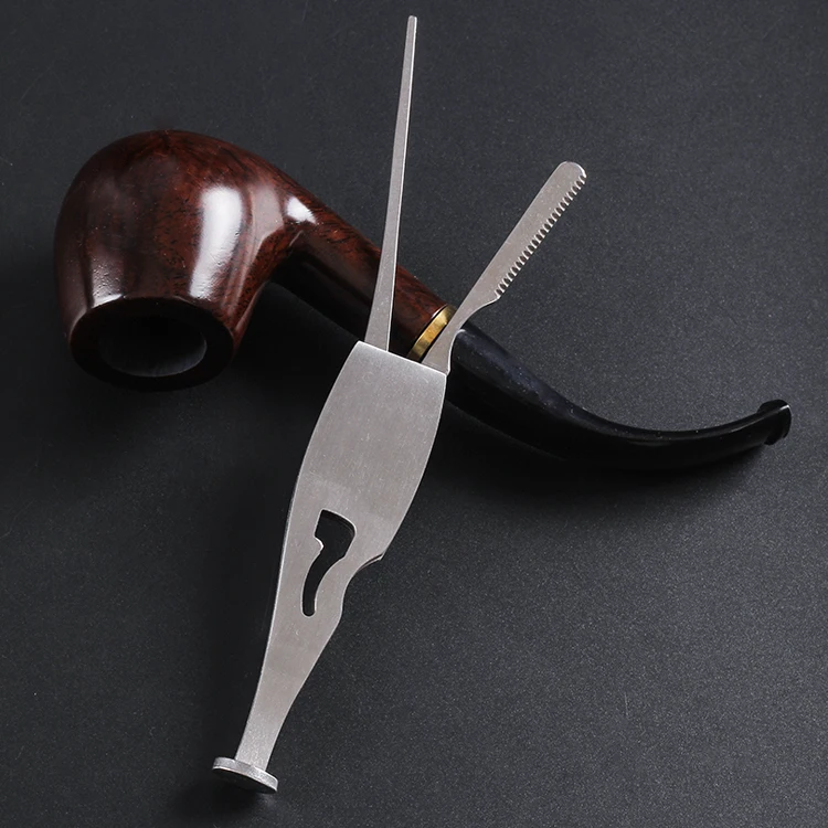 Durable Matt Lightweight Stainless Steel Spike Tamper Reamer 3-in-1 Tobacco Pipe Tool - Re-Enforced Tamper Design p125