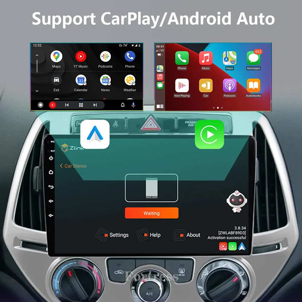 Android 16 para Hyundai i20 2008 2009 2010 2011 2012 2013 2014 reproductor de Radio Multimedia para coche WIFi + 4G DSP pantalla táctil Carplay Auto 2