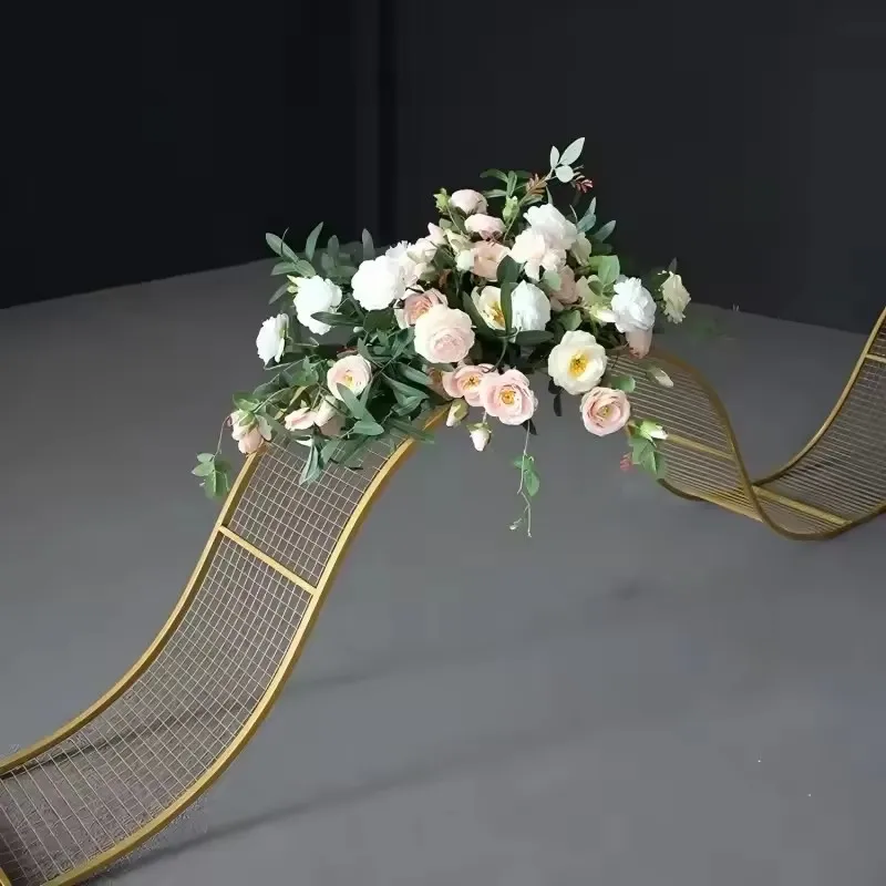Ein Muss für Hochzeiten, Festivals und Partys! S-förmige große Wellen-T-Bühne mit Blumendekoration, 6 Stück – Detail 9