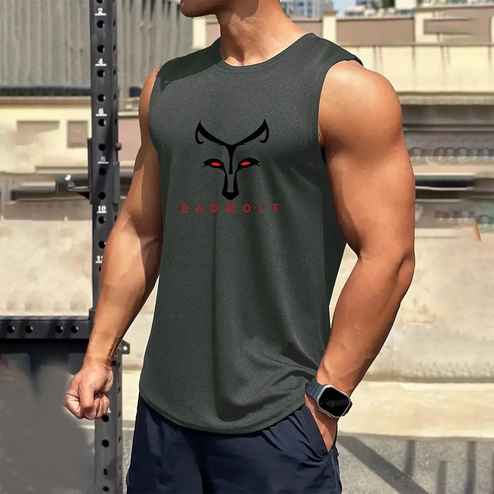 Men\'s Sleeveless T-Shirt Animal 3D Print Summer Braces Clothes Outdoor Casual Man Gym Clothing Fashion O Neck Pullover Sportwear