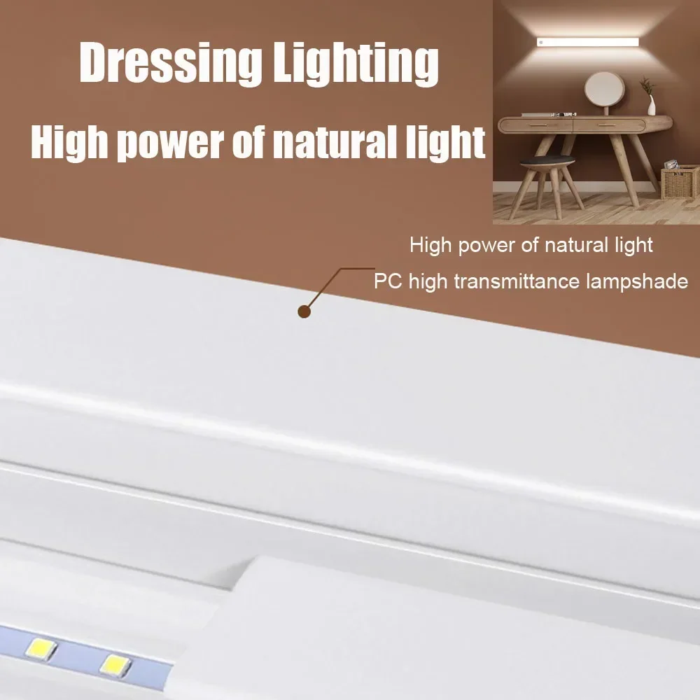 Xiaomi luz noturna com sensor de movimento tipo c lâmpada noturna recarregável sem fio led armário de cozinha sala iluminação de mesa de cabeceira